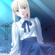 Uh-oh. She’s on a bed. She’s blushing. Creepy eroge scene alert!